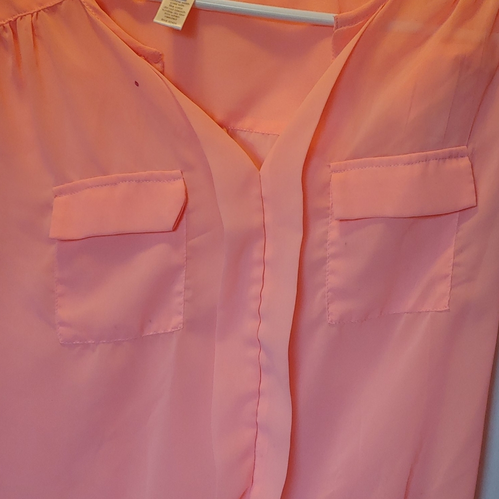 Peach orange sheer tunic
